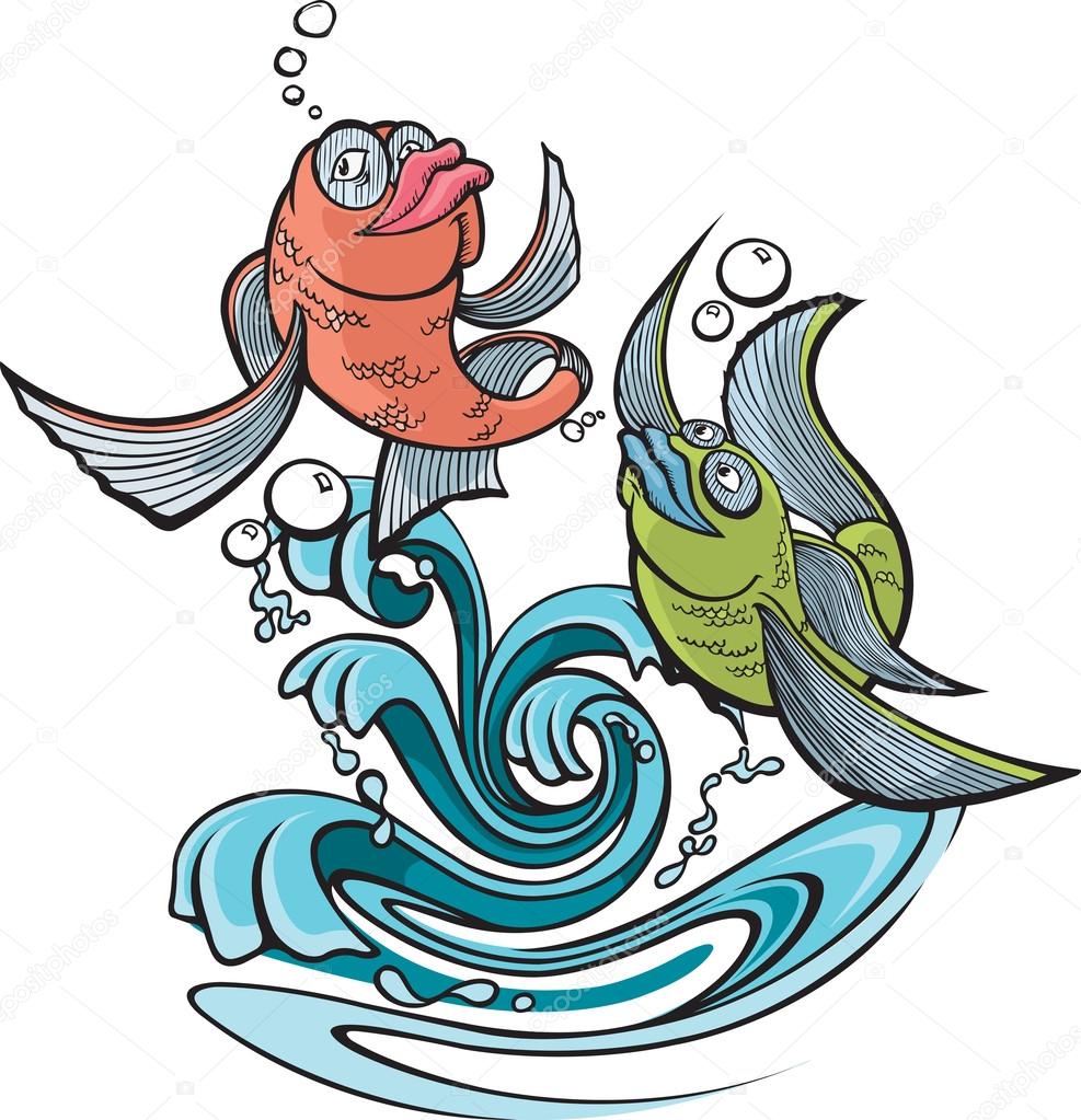 one-fish-two-fish-stock-vector-image-by-toonerman-58740697