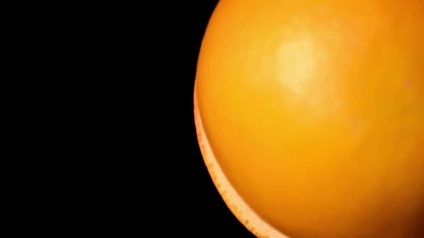 Close-up op een rode grapefruit gevuld met kwaliteit hookah tabak — Stockvideo