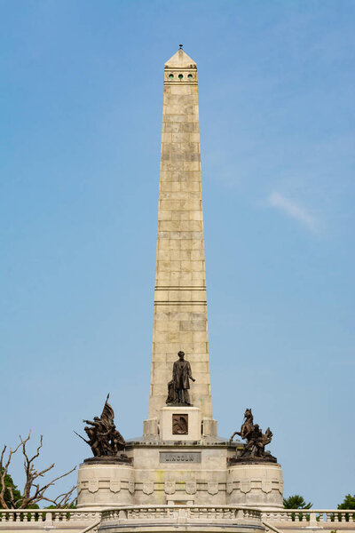 Springfield, Illinois / United States - September 16th, 2020: Lincoln's Tomb on a beautiful Summer afternoon.