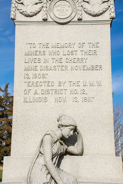 Cherry Illinois United States November 23Rd 2020 Mine Disaster Monument — Stock Photo, Image