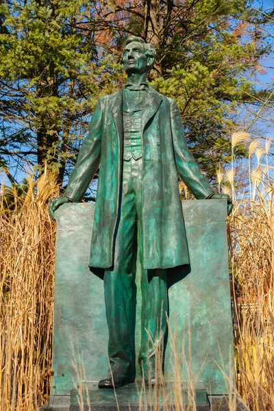 Urbana Illinois United States November 28Th 2020 Lincoln Lawyer Statue — Stock Photo, Image