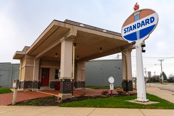 Rochelle Illinois Stati Uniti Novembre 2020 Stazione Servizio Standard 1918 — Foto Stock