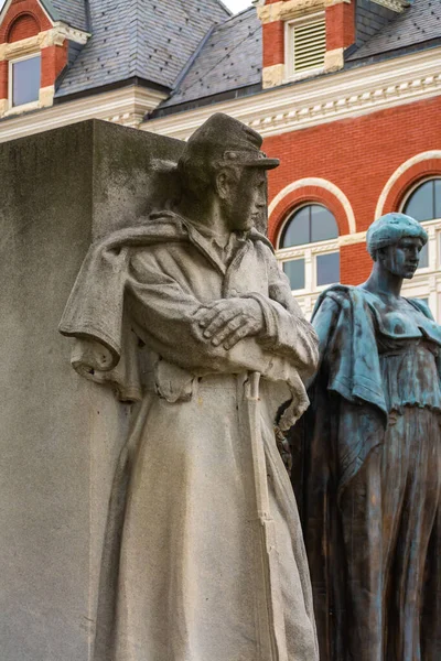 Oregon Illinois Stany Zjednoczone Listopada 2020 Pomnik Żołnierza Rzeźba Lorado — Zdjęcie stockowe