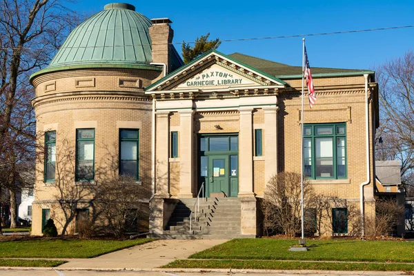 Paxton Illinois Estados Unidos Noviembre 2020 Histórico Edificio Biblioteca Pública — Foto de Stock