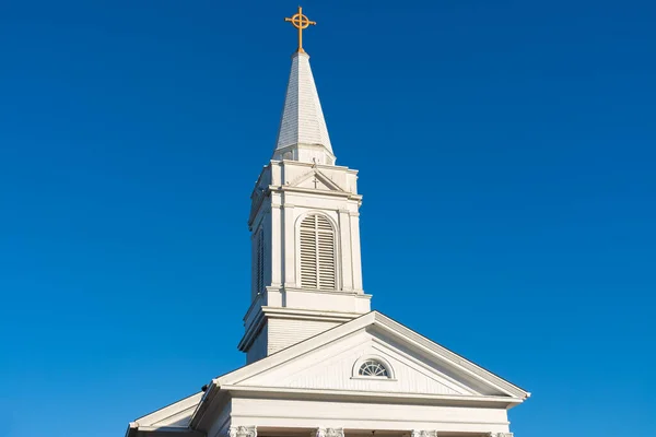 Bela Igreja Pequena Cidade Meio Oeste Geneseo Illinois Eua — Fotografia de Stock