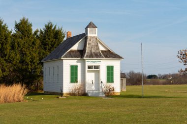 Princeville, Illinois / Amerika Birleşik Devletleri - 19 Kasım 2020: Akron Townhouse Okulu.