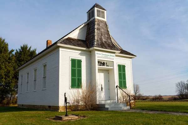 Princeville Illinois Estados Unidos Noviembre 2020 Escuela Akron Townhouse Luz —  Fotos de Stock