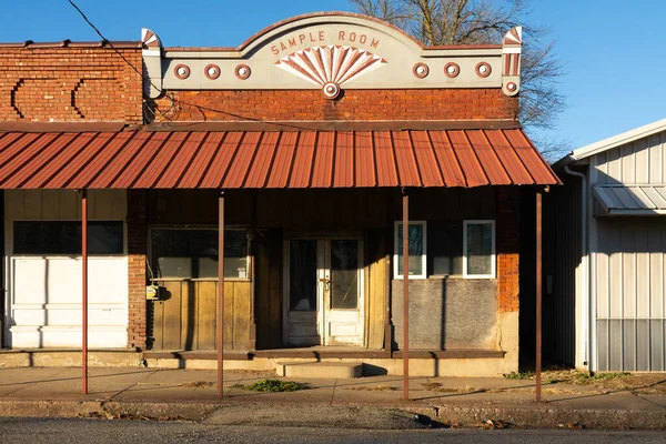 Edificios Abandonados Pequeña Ciudad Del Medio Oeste Varna Illinois Estados — Foto de Stock