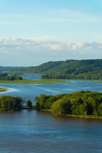 Con Vistas Río Mississippi Una Hermosa Mañana Verano Bellevue State — Foto de Stock