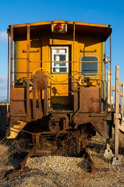 Gammal Övergiven Järnvägsbil Landsbygden Illinois — Stockfoto