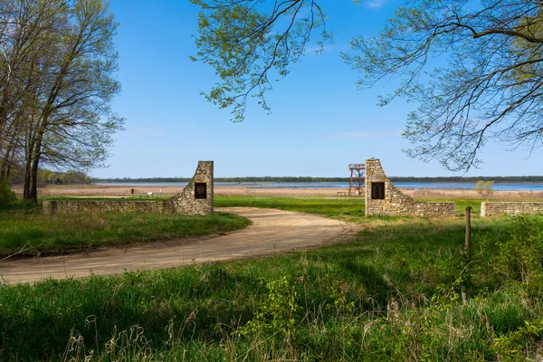 Sue Wes Dixon Waterfowl Refuge Główne Wejście Piękny Wiosenny Poranek — Zdjęcie stockowe