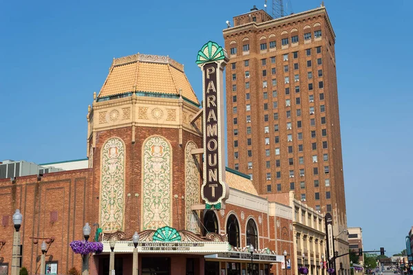 Aurora Illinois Usa Juli 2021 Den Historiska Paramount Theatre Öppnades — Stockfoto