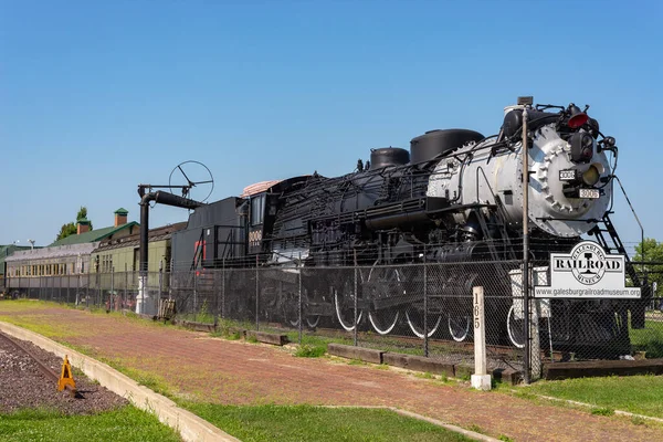 Galesburg Illinois Spojené Státy Americké Srpna 2021 Staré Lokomotivy Vagóny — Stock fotografie