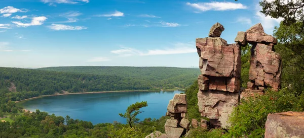 Panoramic View Devil Doorway Rock Formation Beautiful Landscape Background — Stock Photo, Image