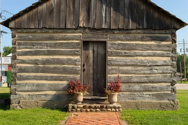 Knoxville Illinois Estados Unidos Agosto 2021 John Sanburn Cabin Originalmente — Fotografia de Stock