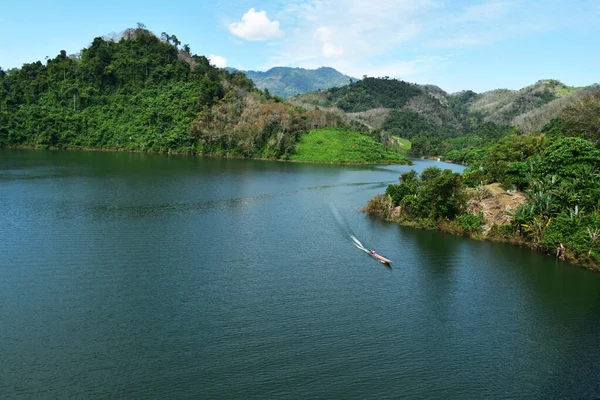 Paisagem Reservatório Bang Lang Dam Yala Tailândia Com Natureza Ambiente — Fotografia de Stock