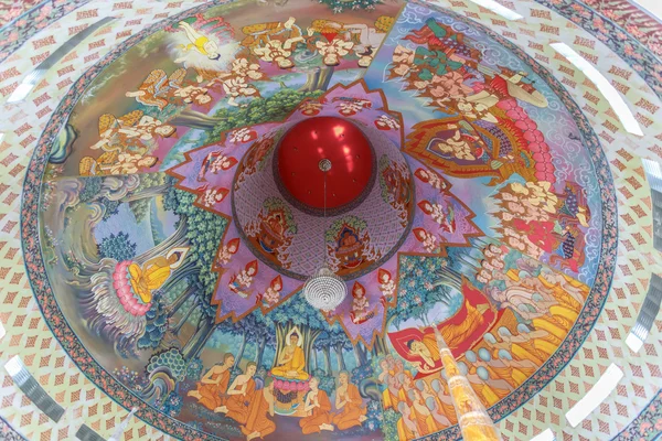 Painting on temple ceiling