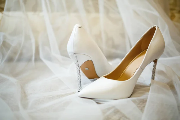 Zapatos Mujer Día Boda Para Novia — Foto de Stock