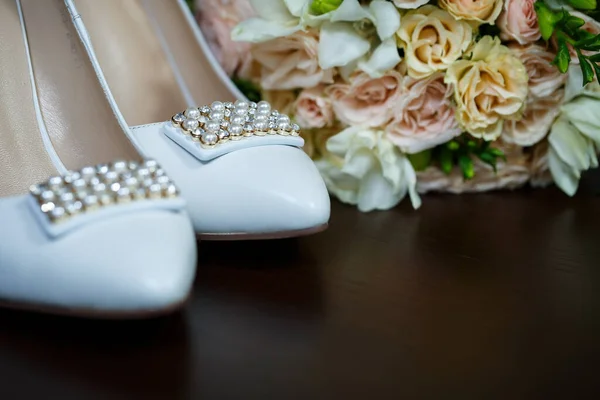 Zapatos Cuero Boda Las Mujeres — Foto de Stock