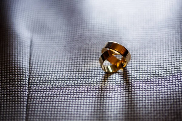 Anillos Boda Oro Para Los Recién Casados Día Boda — Foto de Stock