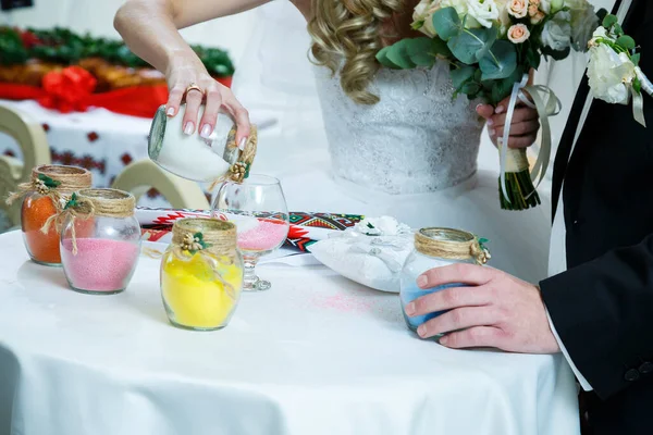 Hochzeitsdekoration Hochzeitstag Für Das Brautpaar — Stockfoto