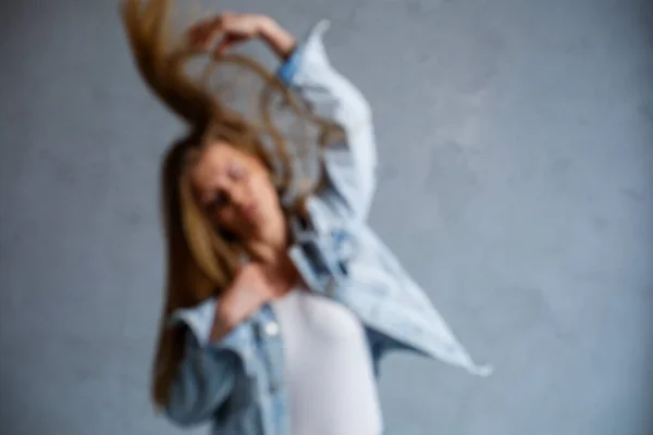 Close Portrait Beautiful Young Woman Emotional Sad Photo Girl Dressed — Stock Photo, Image