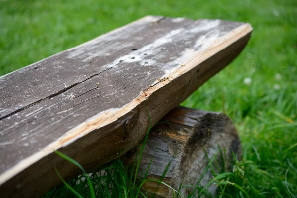 Partie de vieux banc en bois — Photo