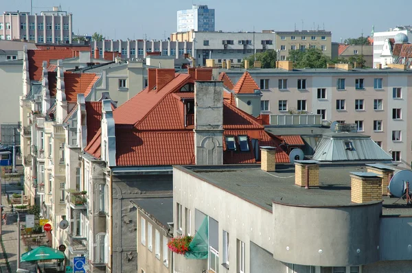 Techos y edificios en Poznan, Polonia — Foto de Stock