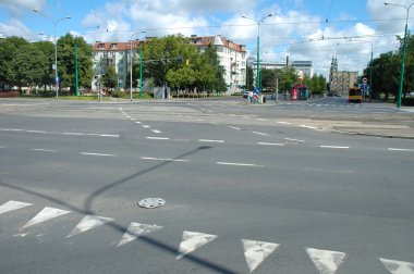 Kavşak Krolowej Jadwigi Street, Poznan, Polonya