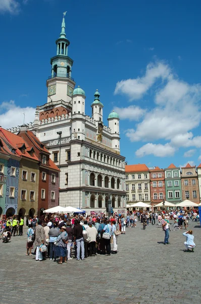 Ayuntamiento en el mercado en Poznan —  Fotos de Stock