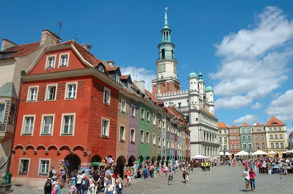 Edifici sul mercato a Poznan — Foto Stock