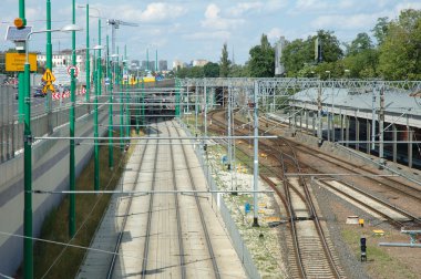 Tramvay ve tren parça Poznan, Polonya