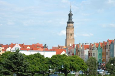 Belediye Binası kule ve diğer binalar Glogow, Polonya