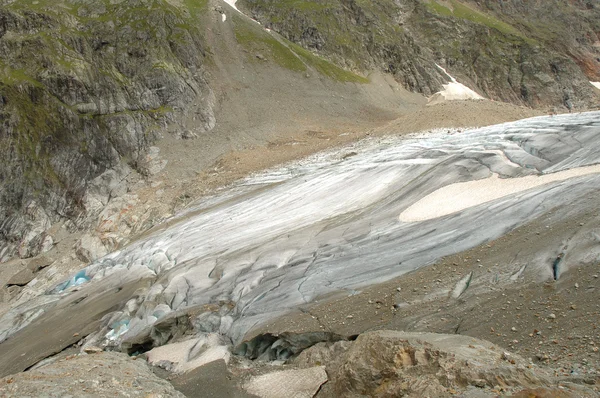 Ледник в Альпах в Швейцарии — стоковое фото