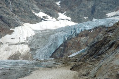 Glacier in Alps in Switzerland