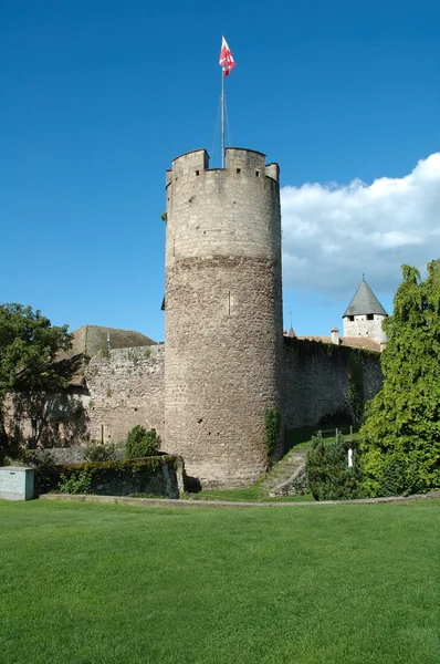 Slottet står hög i La Tour-de-Peliz i Schweiz — Stockfoto
