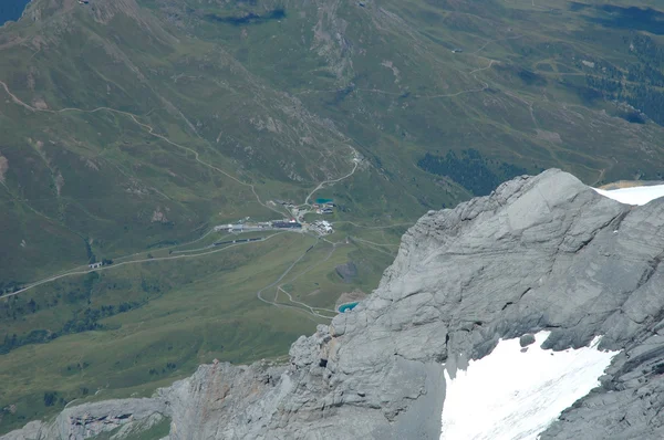 Vista desde el paso Jungfraujoch en los Alpes en Suiza —  Fotos de Stock