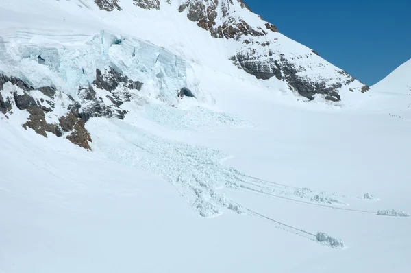 Gelo e neve nas proximidades Jungfraujoch em Alpes, na Suíça — Fotografia de Stock