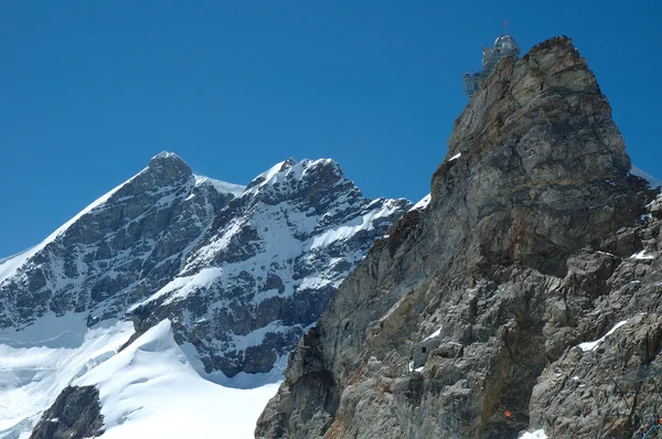 Osservatorio Jungfrau e Sfinge su Jungfraujoch in Svizzera — Foto Stock