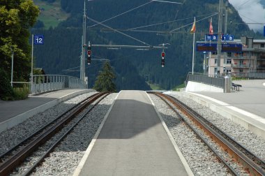 Tren İstasyonu, Grindelwald, İsviçre