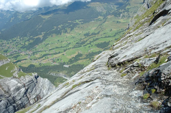 Trilha nas proximidades Grindelwald na Suíça — Fotografia de Stock