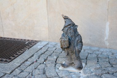 Little gnome sculpture.