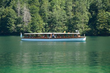 Boat on lake nearby Schonau am Konigssee