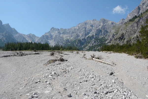 Talus im wimbachtal in alpen in deutschland — Stockfoto