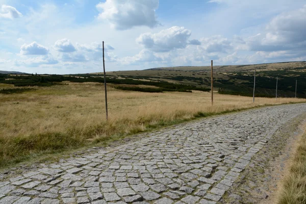 Trilha próxima Sniezka montanha em Karkonosze montanhas . — Fotografia de Stock