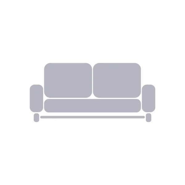 Sofa minimalism gray. polish 2d flat vector — Stock Vector