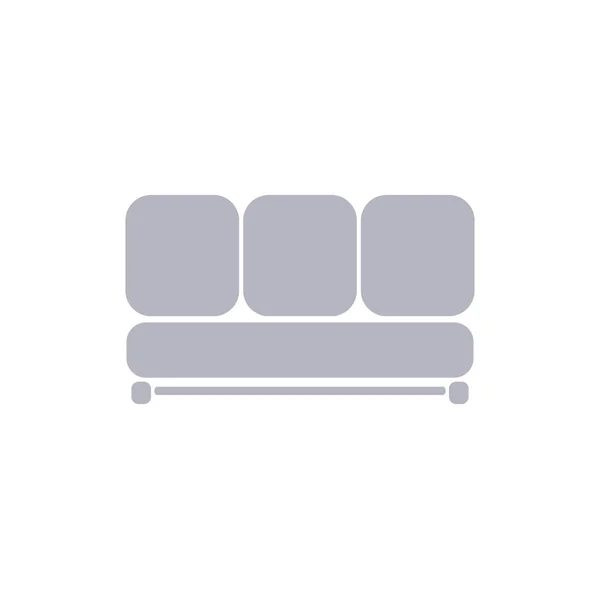 Sofa minimalism gray. polish 2d flat vector — Stock Vector