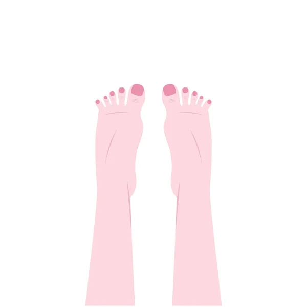Ноги мужчины и женщины с ногтями. вектор — стоковый вектор