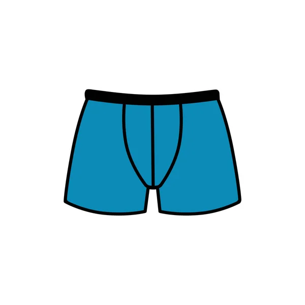 Calzoncillos de hombre azul con concha. 2d vector. — Vector de stock