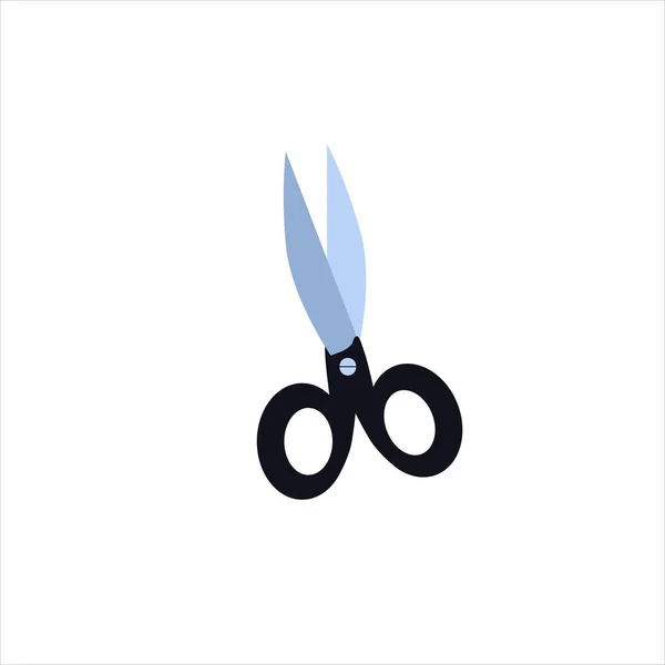 Scissors in flat style. blue blades. vector — Stock Vector